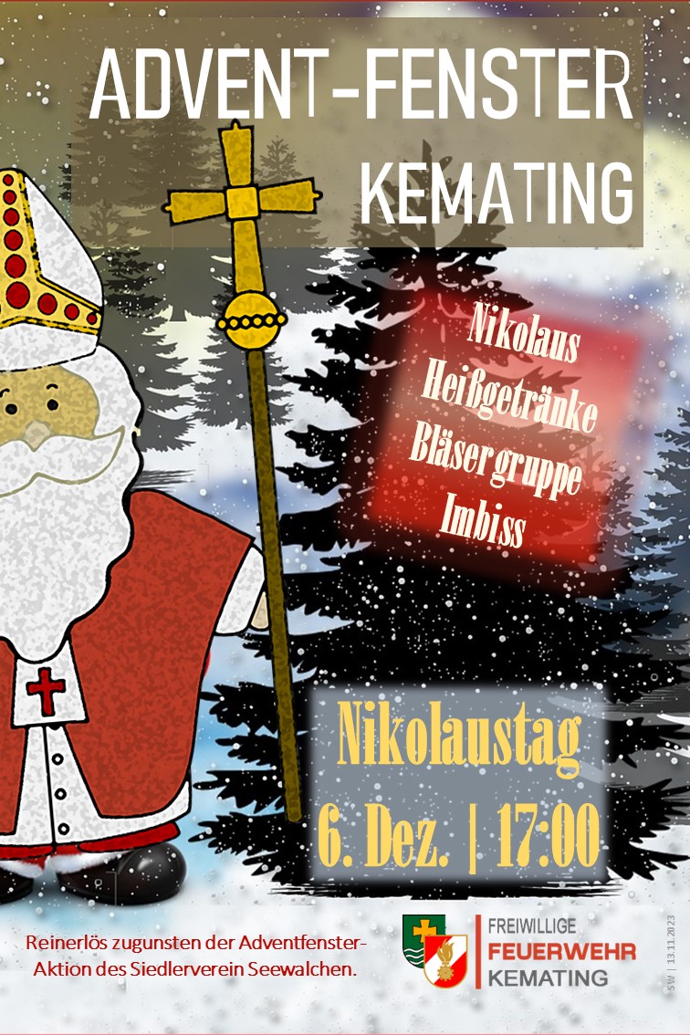 Adventfenster mit Nikolaus