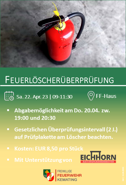 Feuerlöscher-Überprüfung 2023